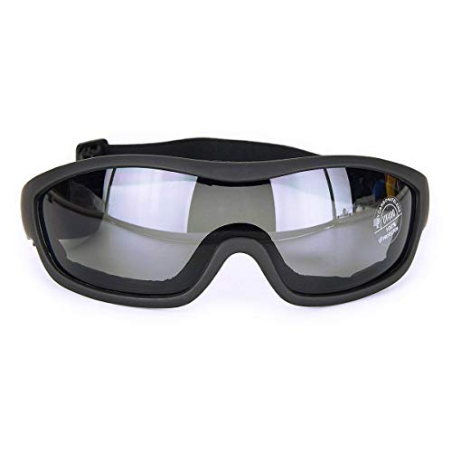 Viriber Unisex Motorcycle Goggles - Transparent, Adjustable, Scratch-Resistant Lens, UV 400 Protection, Anti-Collision - color: Transparent