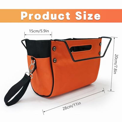 Ladder Tool Pouch Organizer – Heavy Duty Ladder Accessory Caddy with Multi-Pockets for Wrenches, Hammers & Hand Tools – Durable Oxford Storage Bag