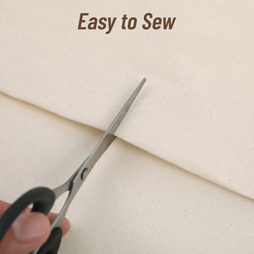 60”W 10oz Natural Canvas Fabric, Canvas Roll, 100% Cotton Painters Drop Cloth for Arts & Crafts, Backings Covers (1 Yards) - size: 1Y-10oz