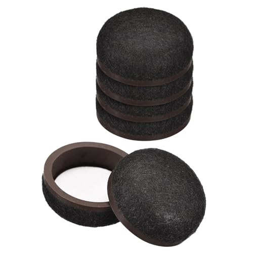 uxcell Furniture Sliders, 20Pcs 1 1/4" - Formed Felt Round Sliding Pads, Chair Glides for Carpeted Tile Vinyl Hardwood Floors (Black) - color: Black, size: 1 1/4"