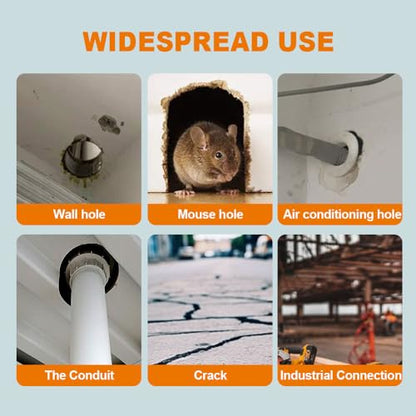 New Type White Waterproof Sealant Mastic, Waterproof Repair Sealing Clay, Hole Filler Putty for Walls, Quick Mending Mud for Drain Connection, Wall Hole, 30g Air Conditioning Hole (3)