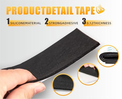 Mariyandh Felt Furniture Pads,40 x 5 Inch Felt Pads for Furniture Non Slip Self Adhesive Cuttable Felt Tape,Black Heavy Duty Felt Strip Roll for Protecting Hardwood Floors Chair Wall Protector - size: 5"x 40"Black