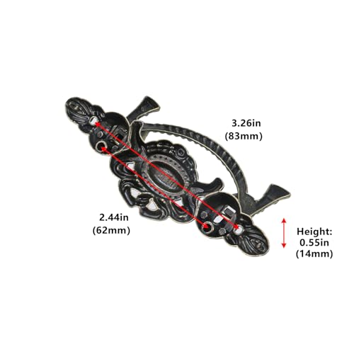 Geesatis 6Pcs Retro Style Pull Handles Knob Zinc Alloy Antique Cabinet Pulls Vintage Antique Cabinet Knobs - style: K