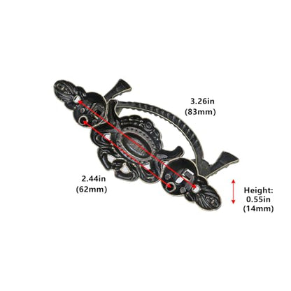 Geesatis 6Pcs Retro Style Pull Handles Knob Zinc Alloy Antique Cabinet Pulls Vintage Antique Cabinet Knobs - style: K