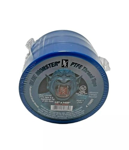 Milrose 70885 Blue Monster 1/2 Inch x 1429 Inch Blue Teflon Tape (3 Pack)