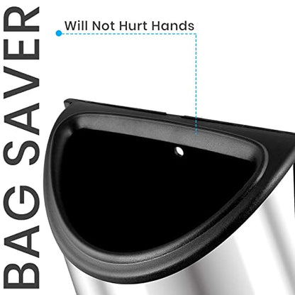 Utopia Kitchen Grocery Plastic Bag Holder and Dispenser Small, Easy Wall Mount Bag Saver, Stainless Steel, Silver - color: Silver, size: Small (Pack of 1)