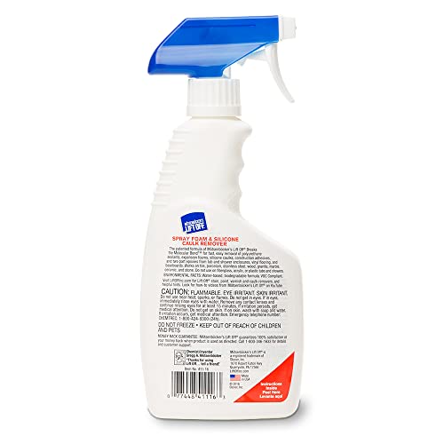 Motsenbocker’s Lift Off 41116 16-Ounce Silicone Latex Caulk and Foam Sealant Remover Spray is Safe on Showers, Construction Adhesives, Stainless Steel, Ceramic Water-Based, White - size: Pack of 1