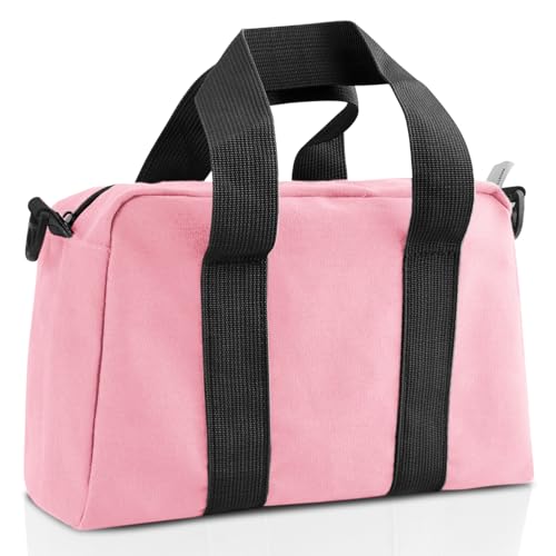 Small Tool Bag, Canvas Tool Storage Bag, Large Capacity Multipurpose Zipper Soft Tote Organizer Pouch for Electrician, Plumbing, Gardening,Tools Bags for Men (Pink, 18 Inch) - color: Pink, size: 18 inch