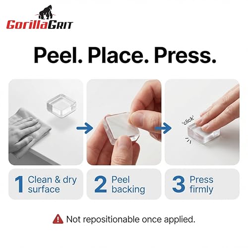 Clear Tall Square Adhesive Rubber Bumper Pads - Rubber Feet for Speakers, Electronics, Furniture, Appliances, Audio Equipment - 50 Pieces - size: 50 Pcs Clear