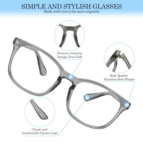Blue Light Glasses Woman Blue Light Blocking Glasses Mens Blue Light Glasses for Girls Computer Gaming - color: Grey, size: 1pc