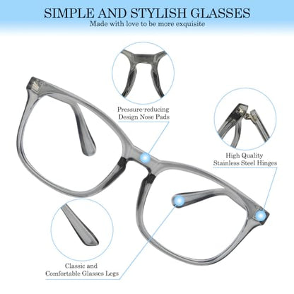 Blue Light Glasses Woman Blue Light Blocking Glasses Mens Blue Light Glasses for Girls Computer Gaming - color: Grey, size: 1pc