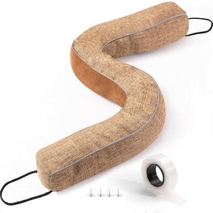 Door Draft Stopper,36 Inch Weighted Under Door Draft, Heavy Duty Soundproof Bottom of Door,Blocks Cold Air/Noise/Wind,Easy Install,Save Energy,Machine Washable,Home Essentials (Brown-36inch)
