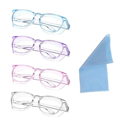 Ptwola Clear Safety Glasses Anti Fog Nurses Goggles Anti Scratch Protective Eyewear Lab Goggles with Side Protect Clean Cloth