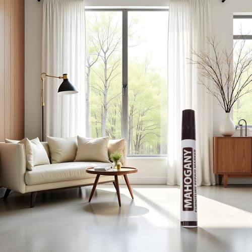 2Pcs Brown Furniture Repair Wood Cabinet Floor Touch Up Markers Scratch Filler Remover - Mahogany,Wood Polish and Care