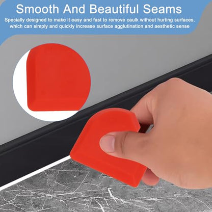 4-Piece Caulking Tool Kit, Silicone Sealant Remover and Smoother Set for Kitchen, Bathroom, Floor