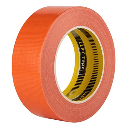 LLPT Duct Tape Premium Grade 1.6 Inches x 108 Feet x 11 Mil Easy Tear Residue Free Strong Adhesive Color Orange (DT410) - color: Orange