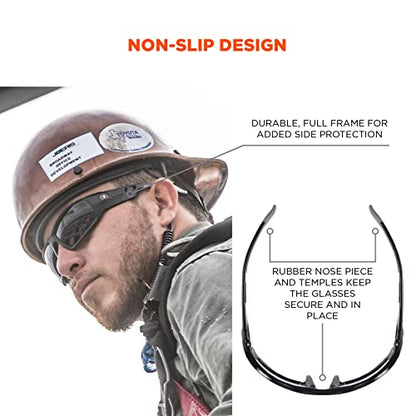 Ergodyne Skullerz ODIN Anti Scratch Safety Glasses, Anti-Fog, ANSI z87.1 - color: Smoke Lens