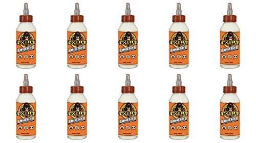 Gorilla Wood Glue; 8 Ounce Bottle; Natural Wood Color; (Pack of 10) - size: 8 Ounce (Pack of 10)
