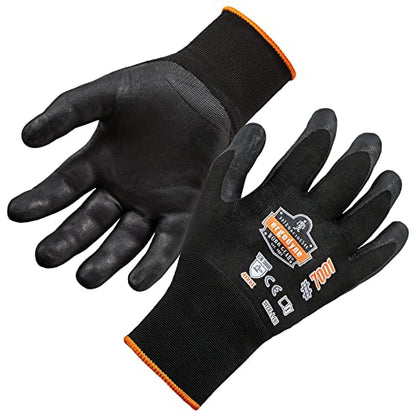 Ergodyne ProFlex 7001 Nitrile Coated Work Gloves, DSX Nitrile Palms for Optimal Grip with Dry Surfaces, Abrasion Resistant, 18g, Touchscreen Capable - size: 2x-large (Pack of 1)