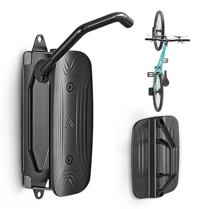 monTEK Swivel Bike Wall Mount, Bike Hangers for Garage, Space-Saving Vertical Bike Rack, Sturdy Bike Storage Rack Holds Up to 66lbs, Easy to Install, Black - size: 1 PACK