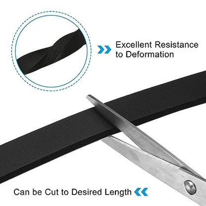 PATIKIL Foam Weather Stripping for Doors, 2 Rolls 5/8" W x 3/16" T Foam Seal Tape Adhesive Insulation Strip for Door Window Air Conditioning, Black(13 Ft Total Length in 2 Rolls) - size: 5/8" W x 3/16" T