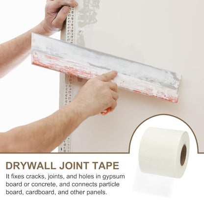 PATIKIL Drywall Repair Mesh Tape, 6 inch x 328 ft Fiberglass Repair Patch Self-Adhesive Dry Wall Joint Tape 9 Mesh Wall Hole Crack and Seam Patch, White - size: 6 inch x 328 Feet