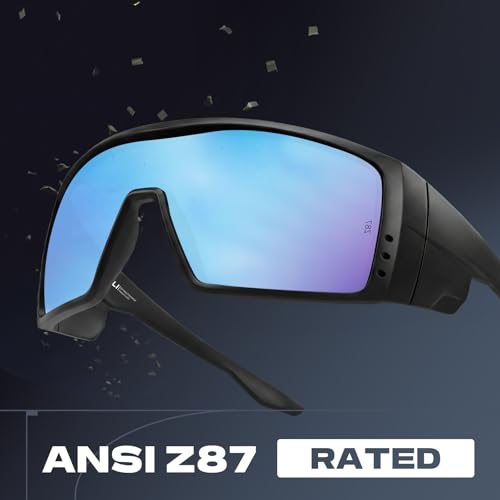 MAXJULI Z87 Wrap Around Sports Sunglasses with Side Shield for Men TR90 Ultralight UV400 Protection Safety Glasses 8704