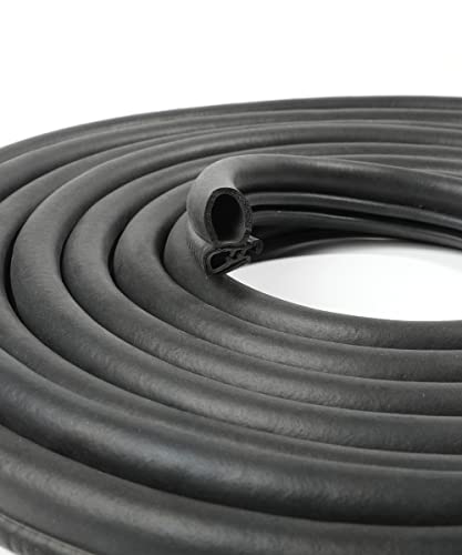 Rubber Edge Trim,Car Weather Striping,Door Rubber Seal Strip Trim Seal,Automotive Weather Stripping Edge Guard for Cars, Boats, RVs, Trucks, and Home Applications (30FT) - size: 30 Feet