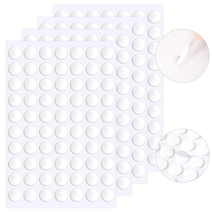 JANYUN 280 Pcs Double Sided Sticky Dots Removable Round Putty Clear Double Sided Tape for Crafts No Trace Sticky Tack Adhesive Tape (15 mm) - size: 15mm Round 280pcs