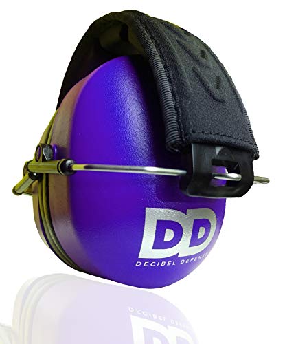 DECIBEL DEFENSE Professional Safety Ear Muffs 37dB NRR - The HIGHEST Rated & MOST COMFORTABLE Ear Protection for Shooting & Industrial Use - PROFESSIONAL HEARING PROTECTION (PURPLE/INDIGO) - color: Purple, size: Regular