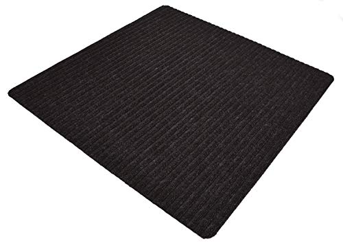 Stair Treads Collection Indoor Skid Slip Resistant Carpet Stair Tread Mat (Black, Matching Mat 30 in X 30 in) - color: Black, size: 30"x30" Landing Mat