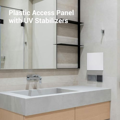 Plastic Access Panel for Drywall - 8x16 inch - Durable Wall Hole Cover Access Door, Plumbing Access Panel, White