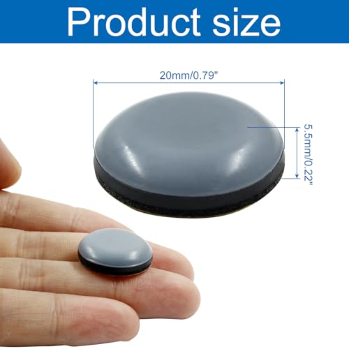 Bivethoi 20 Pcs Furniture Glide Round,Self-Adhesive Sliders Pads Magic Sliders Floor Protectors Sofa Glides for Wood, Ceramic Tile Floor(19mm) - size: 3/4", Round