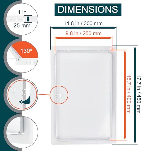 10" x 16" White Metal Access Panel, Service Shaft Door, Plumbing, Electricity Heating Alarm Wall for Drywall, Bathroom Services Hole Cover, Wall Covering - size: 10" x 16"