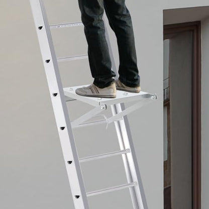 Ladder Platform Accessory, Heavy Duty Ladder Work Platform System with Anti-Slip Surface - 330 LBS Capacity Work Tray Attachment for Painters and Tools