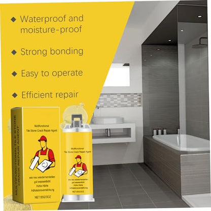 Tile Repair Kit, Waterproof & Long-Lasting Tub Repair Kit, Multifunctional & Easy to Operate Home Essentials for Cracks, Holes, Chips, Scratches, Dents, Ceramic Tile, Tub