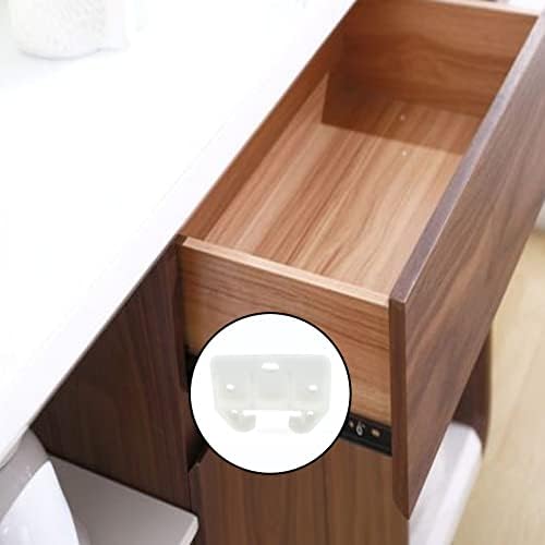 Drawer Guides Plastic Drawer Track Rail Guide Brackets for Dresser Cabinet Closet Drawers, White, 8 PCS