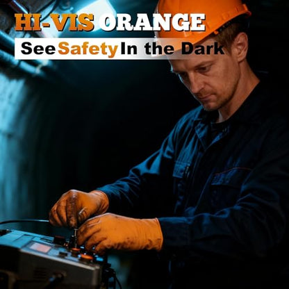 TitanFlex Heavy Duty Orange Industrial Nitrile Gloves with Raised Diamond Texture, Latex Free (6mil/8mil) - color: 03 8mil (1000ct), size: Small