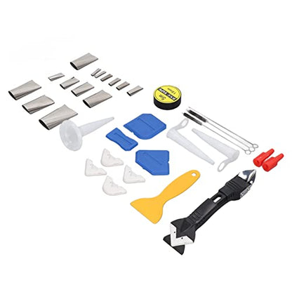 Caulking Finishing Tool Kit Stainless Steel Silicone Sealant Caulk Grout Remover Scraper for Home Kitchen Bathroom Sink Window Sealant