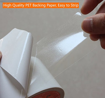 i frmmy Removable Clear Double Sided Sticky Tape- No Residue, 2 Inches x 20 Yards - size: 2 Inches x 20 Yards