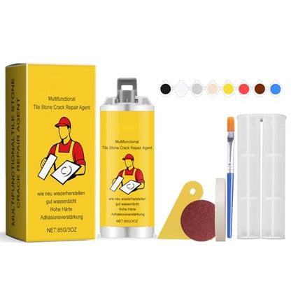 Tile Repair Kit Waterproof & Long-Lasting, Easy-to-Use Tub & Ceramic Tile Crack, Hole, Chip & Scratch Repair for Kitchen, Bathroom, Wall, Floor & Decorative Surfaces