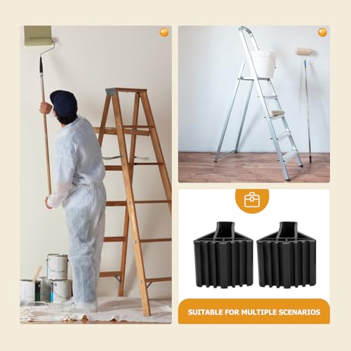Toddmomy 2pcs Non-Slip Ladder Foot Protective Mats Rubber Cover Folding Ladder Accessories Anti-Skid Pads for Home and Building Use Random Style