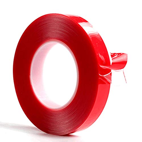 Kaisiking 15mm x 25M Wide Clear Double Sided Tape Two Sided Adhesive Tape Transparent Weatherproof Yards Outdoor Ultra Strength Industrial Mounting Tape - size: 1pcs (15mm)