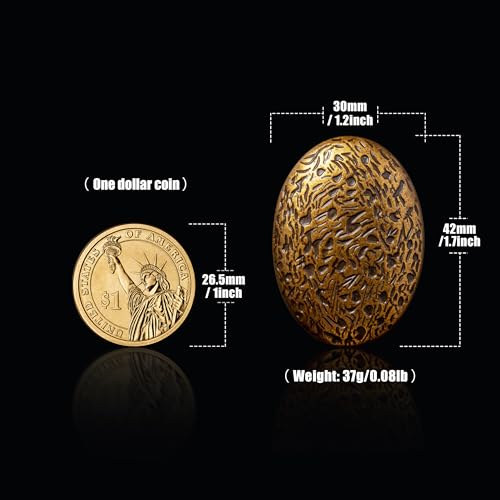 Goo-Ki 6 Pack Zinc Alloy Drawer Knobs-Big Oval Antique Brass Cabinet Knob - color: Antique Brass