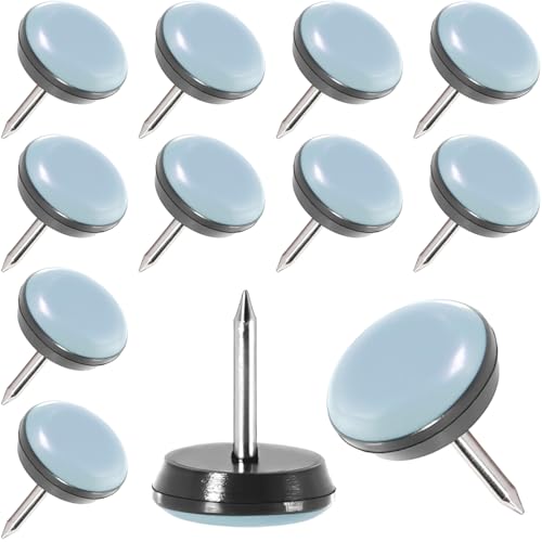 12 Pack Nail on Furniture Sliders, 1.50Inch/38mm Round Chair Glides, Teflon Table Sliders Pads, Heavy Duty Sliding Block Floor Protectors for Cabinet, Sofa, Easily Move on The Hardwood Floor - color: 12pcs Φ 38mm, size: ROUND