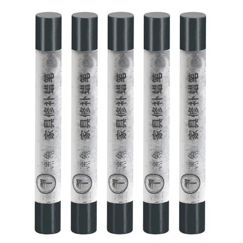 uxcell Furniture Repair Crayons, 5Pcs - Wood Wax Filler Stick, Furniture Markers Touch Up - for Scratches Holes Tables Desks Wooden Floors Cover Ups, Grey Black - color: Grey Black