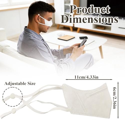 20 Pack Nose Cover Mask, Disposable Anti-pollen Nose Cover Protection, Women/Teenager Breathable Anti-Allergy Nasal Filter Cover for Outdoor Activities, Gardening, and Travel, Individually Wrapped