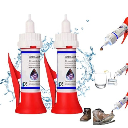 5210 Met Oil Based Glue, Powerful Multi-Material Repair Adhesive, Universal Adhesive Strong Welding (2pcs) - color: 2pcs