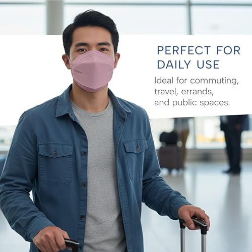 Well Before Welcome Series 3D KN95 Face Mask, Regular, Pack of 50 - color: Pink
