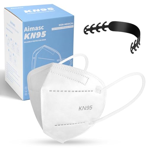 60/100 Pcs KN95 Face Mask for Adults,5 Layer Cup Dust Safety Masks - color: 60-a1 White